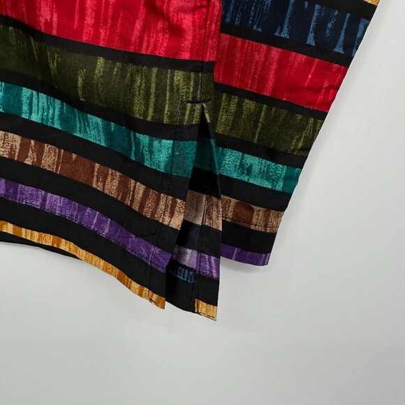Vintage Chicos Design 100% Silk Top Shirt Shacket Size 1 US M 8 Patchwork Button - Picture 7 of 12